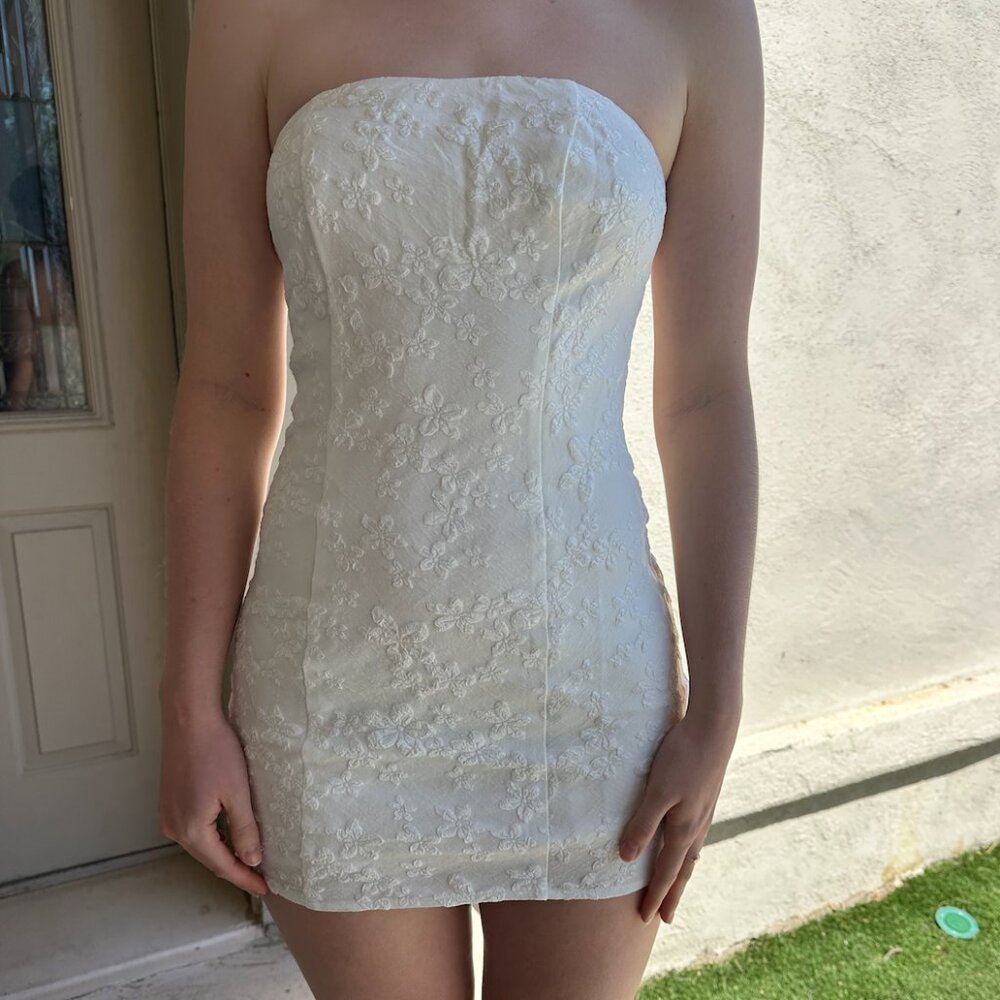Princess Polly White Strapless dress